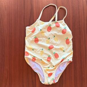 Zara Yellow Lemon Print Kids One-Piece Swimsuit